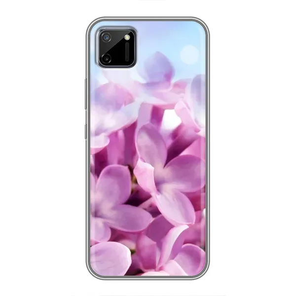 Чехол с рисунком «Сиреневые цветы» для Realme C11