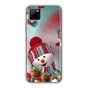 Чехлы на Новый Год Realme C11 (Снеговик в шапке)
