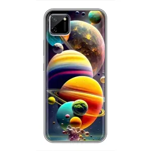 Чехол (ТПУ) с планетами на Realme C11 (Солнечна система)