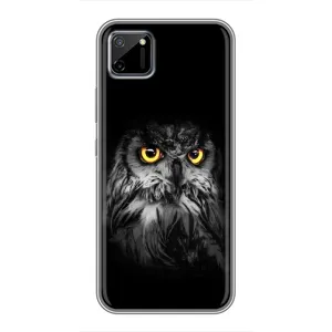 Чехлы с принтом СОВЫ для Realme C11 (Сова на чёрном)