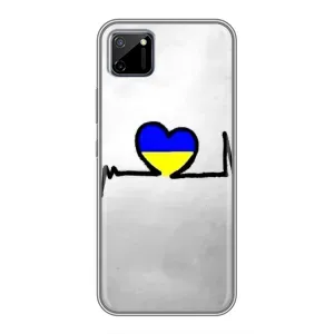 Силиконовый Чехол на Realme C11 (Я-Украина) (Украинская кардиограмма)
