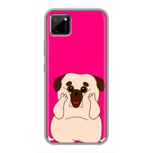 Чехол (ТПУ) Милые собачки для Realme C11 (Веселый Мопсик)