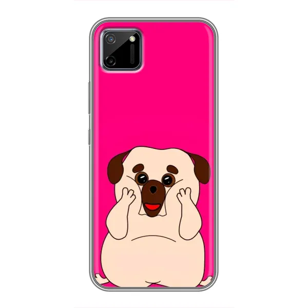 Чехол с рисунком «Веселый Мопсик» для Realme C11