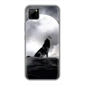 Чехол с Волком на Realme C11 (Волк и луна)