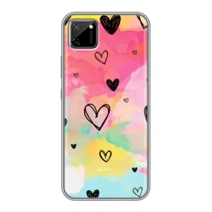 Чехлы с тематикой "Маленькие Сердечки" на Realme C11 (Яркие сердечки)
