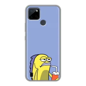 Бампер с принтом Мемы для Realme C12 (Безразличие)