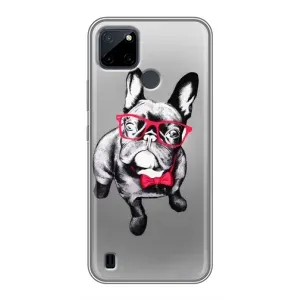 Чохол (ТПУ) Милі песики для Realme C12 (Бульдог в окулярах)
