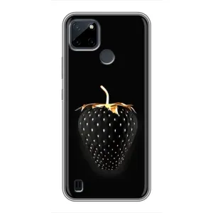 Чехол с изображением  вкусной еды для Realme C12 (Чёрная клубника)