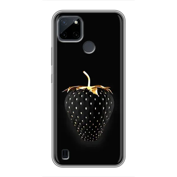 Чехол с рисунком «Чёрная клубника» для Realme C12 Чехол с рисунком «Чёрная клубника» для Realme C12