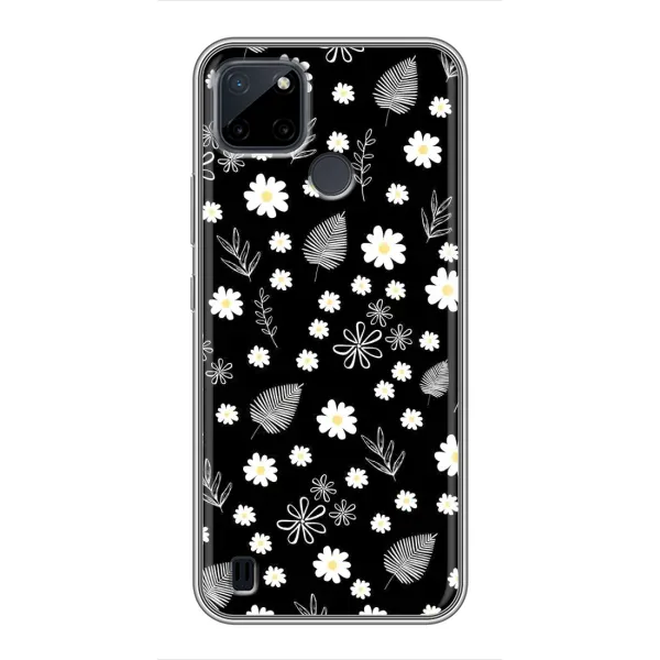 Чехол с рисунком «цветение на чорном» для Realme C12 Чехол с рисунком «цветение на чорном» для Realme C12