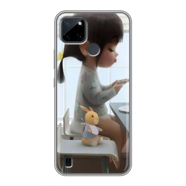 Чехол с рисунком «Девочка с игрушкой» для Realme C12 Чехол с рисунком «Девочка с игрушкой» для Realme C12