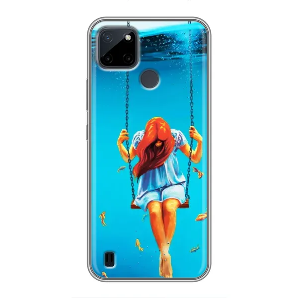 Чехол с рисунком «Девушка на качели» для Realme C12 Чехол с рисунком «Девушка на качели» для Realme C12