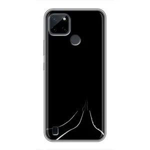 Чехол с картинками на черном фоне для Realme C12 (Дорога)
