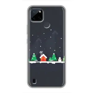 Силіконовий бампер на різдво для Realme C12 (Місто зимове)