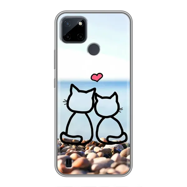 Чехол с рисунком «Котейки» для Realme C12 Чехол с рисунком «Котейки» для Realme C12