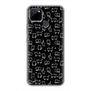 Чехол на тематику: Коты для Realme C12 (Котики на черном)