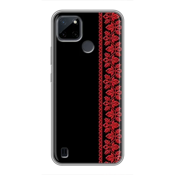 Чехол с рисунком «Красная Вышиванка» для Realme C12 Чехол с рисунком «Красная Вышиванка» для Realme C12
