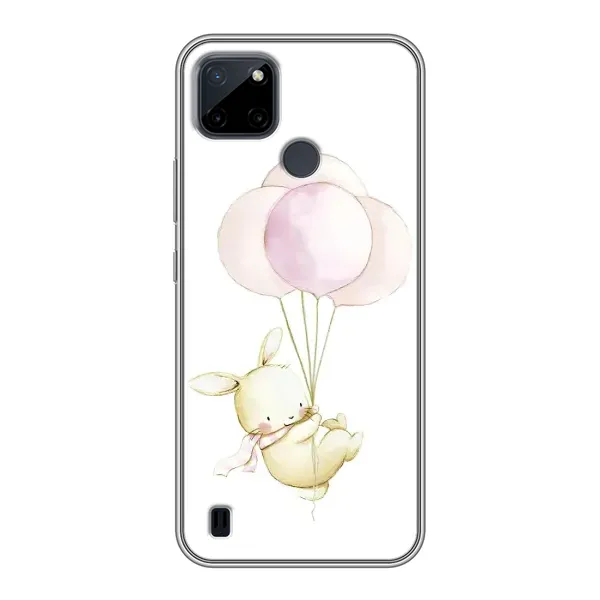 Чехол с рисунком «Кролик и шарики» для Realme C12