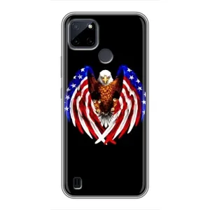 Чехол Флаг USA для Realme C12 (Крылья США)
