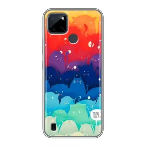 Силиконовый чехол с котиком для Realme C12 (Mew)