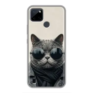 Чехол на тематику: Коты для Realme C12 (Модный кот)