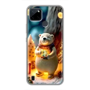 Чохли на Новий Рік Realme C12 (Новорічний ведмедик)