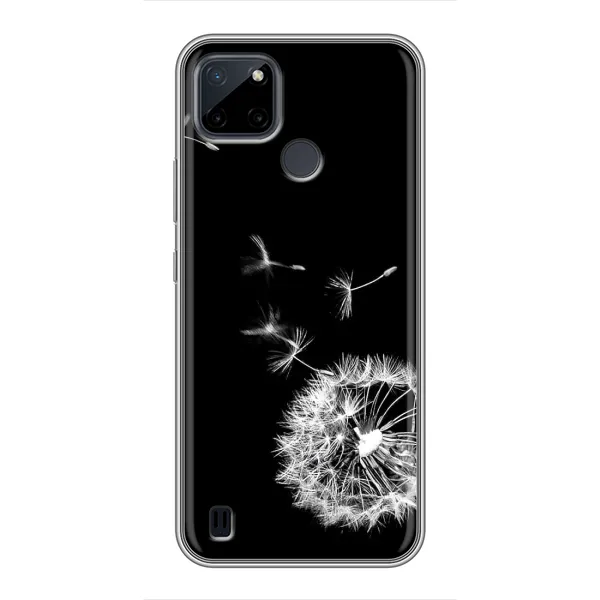 Чехол с рисунком «Одуванчик на чёрном» для Realme C12 Чехол с рисунком «Одуванчик на чёрном» для Realme C12