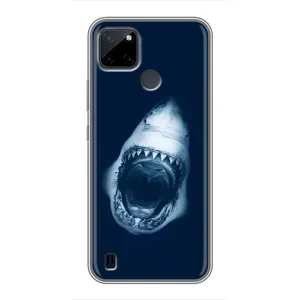 Силиконовый бампер с картинкой животных для Realme C12 (Пасть Акулы)
