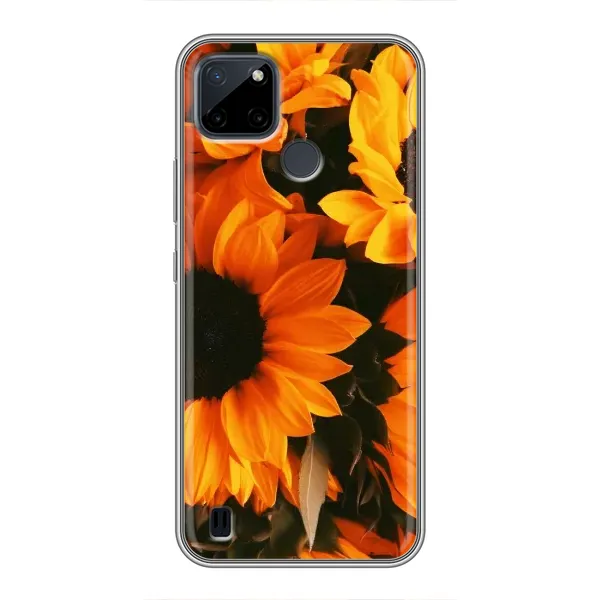 Чехол с рисунком «подсолнухи» для Realme C12 Чехол с рисунком «подсолнухи» для Realme C12