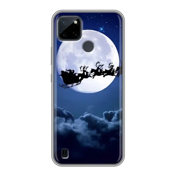 Чехол с рисунком «Санта - луна» для Realme C12