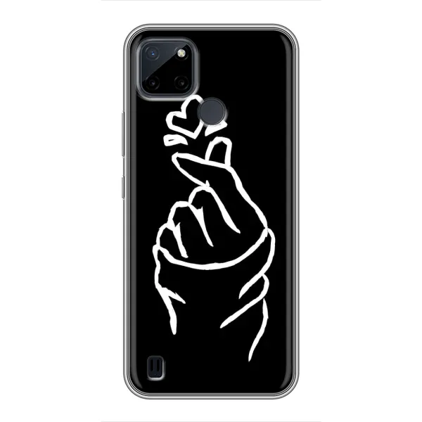 Чохол з малюнком «Сердечко на чорному» для Realme C12 Чохол з малюнком «Сердечко на чорному» для Realme C12
