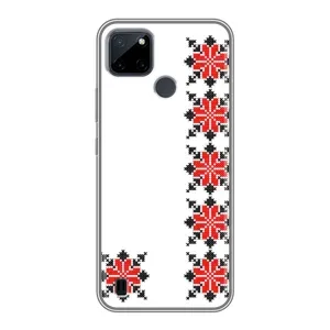 Силиконовый Чехол на Realme C12 с картинкой Вышиванки (Силуэт вышиванки)