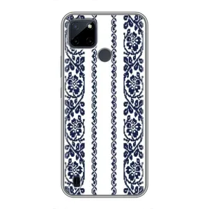 Силиконовый Чехол на Realme C12 с картинкой Вышиванки (Синяя вышиванка)