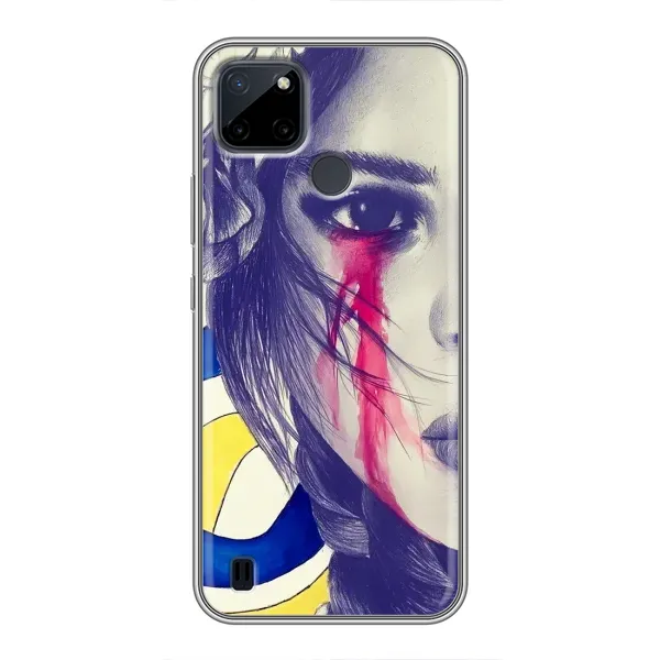 Чехол с рисунком «Слезы Украины» для Realme C12 Чехол с рисунком «Слезы Украины» для Realme C12