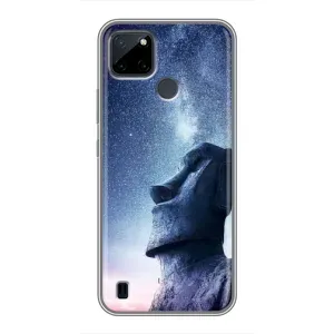 Силиконовые Чехлы (смешные стикеры) для Realme C12 (Статуя)