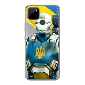 Силиконовый Чехол на Realme C12 (Я-Украина) (Украинский робокоп)