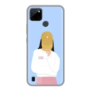 Силиконовый Чехол на Realme C12 с картинкой Стильных Девушек (Желтая кепка)