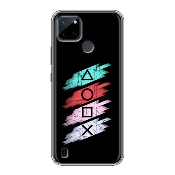 Чехол с рисунком «Значки Sony» для Realme C12 Чехол с рисунком «Значки Sony» для Realme C12