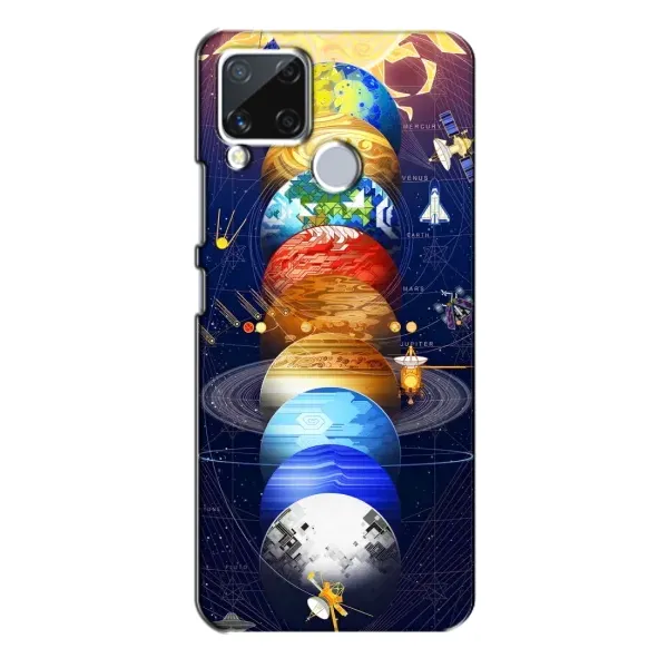 Чехол с рисунком «Арт планети» для Realme C15