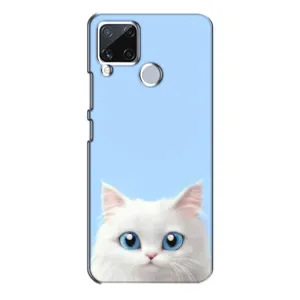 Чехол на тематику: Коты для Realme C15 (Белый кот)