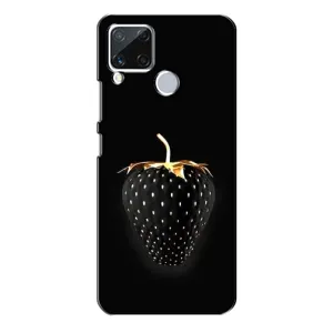 Чехол с изображением вкусной еды для Realme C15 (Чёрная клубника)