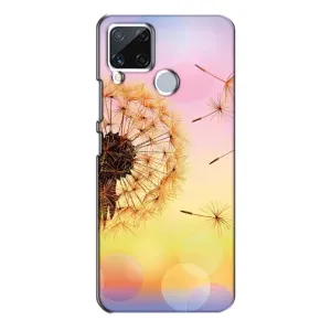 Силиконовый Чехол с одуванчиками на Realme C15 (Цветок-одуванчик)