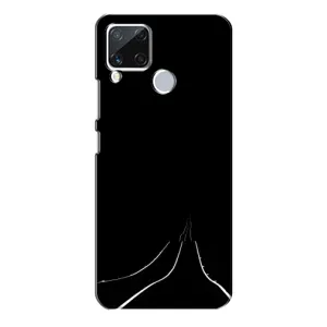 Чехол с картинками на черном фоне для Realme C15 (Дорога)