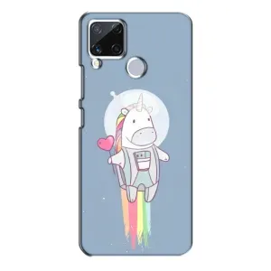 Чехол Unicorn на Realme C15 (Единорог космонавт)