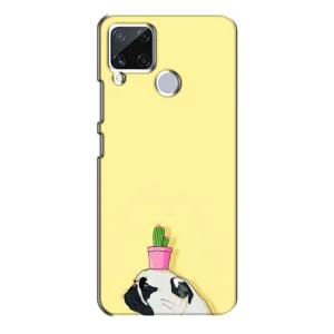 Бампер для Realme C15 з картинкою "Песики" (Кактус на голові)