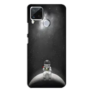 Силиконовый Чехол с принтом "Космонавты" на Realme C15 (Космонавт романтик)