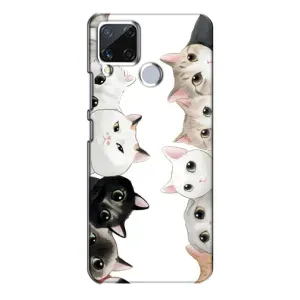 Силиконовый чехол с котиком для Realme C15 (Коты)