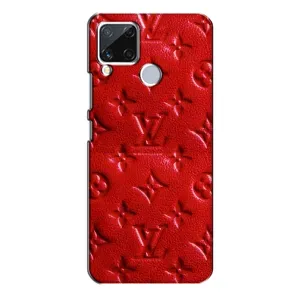 Текстурний Чохол Louis Vuitton для Реалмі С15 (Червоний ЛВ)