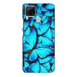 Силиконовый бампер с картинкой животных для Realme C15 (Крылья бабочек)