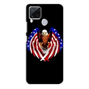 Чехол Флаг USA для Realme C15 (Крылья США)